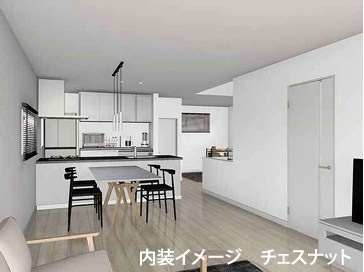 仲介手数料無料　ケイアイグレース所沢市上安松13期・新築全1棟の居間・リビング