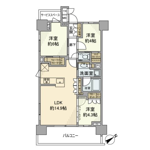 【間取り】 | プラウド東神奈川