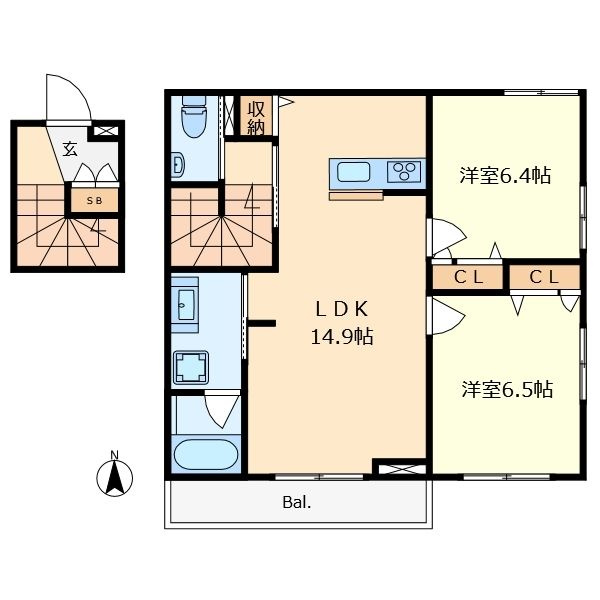 Urban　Suites　Kunitachiの間取り