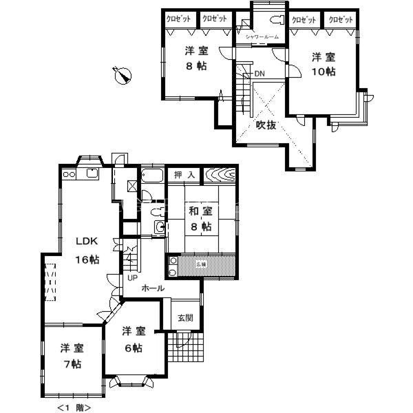 多聞台５丁目戸建の間取り