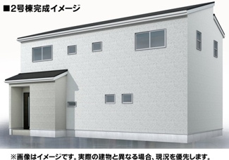 【外観】 | 新築　リーブルガーデン鴨方町六条院中　全2棟 | 2号棟完成イメージです。