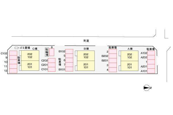 グリーンリーフ　Ｃの駐車場