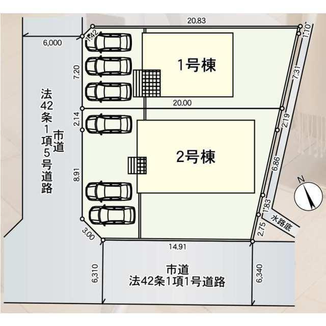 筑後市野町第3の区画図