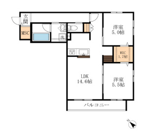 【間取り】 | ベルジュ柏旭町
