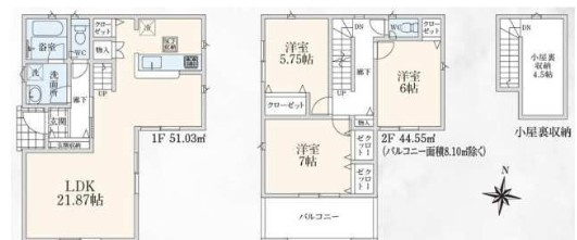川越市仙波町第2　新築戸建　クレイドルガーデンの間取り