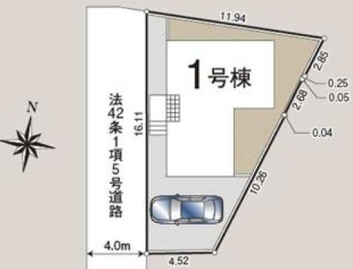 川越市仙波町第2　新築戸建　クレイドルガーデンの区画図