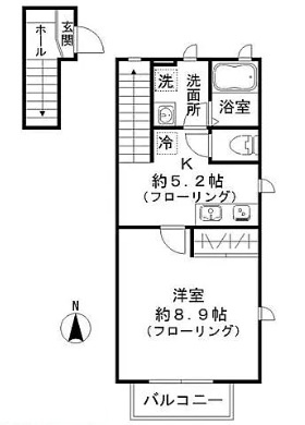 板橋区双葉町のアパートの間取り