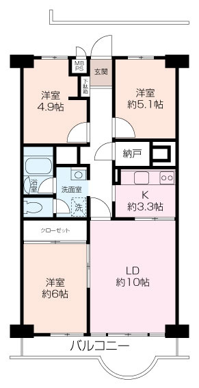 西武郊外マンション マボリシーハイツJ棟の画像