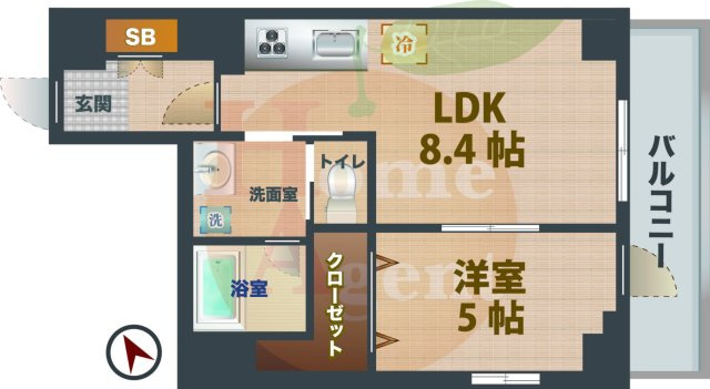 【間取り】 | STANDZ高井戸 | 1LDKのお部屋です。
