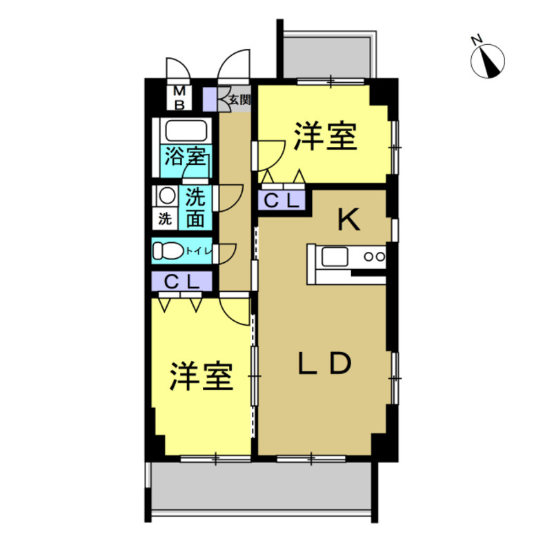の賃貸マンションの間取り