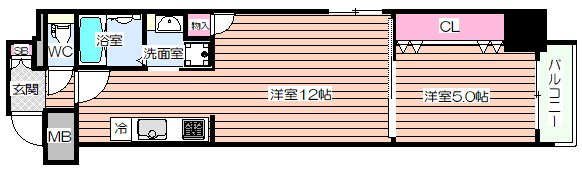 【間取り】 | レオンコンフォート南堀江