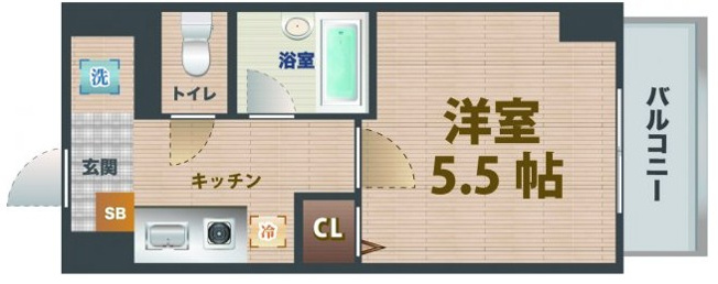 【間取り】 | ポラーノ東高円寺 | 1Kのお部屋です。