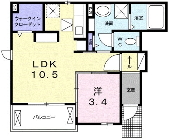ディアーテAの間取り