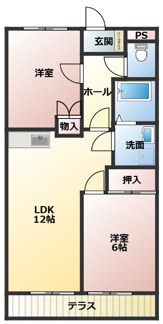 レジデンス落合Bの間取り