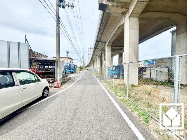 大津市唐崎4丁目の前面道路含む現地写真