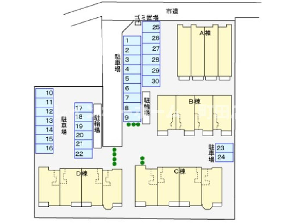 ブライトフラワーＤ※初期費用分割あと払いサービス利用可能物件の区画図