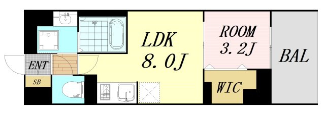 ネオ・ツリー・レジデンス難波　仲介手数料無料の間取り