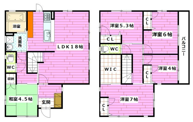 青崎東戸建ての間取り