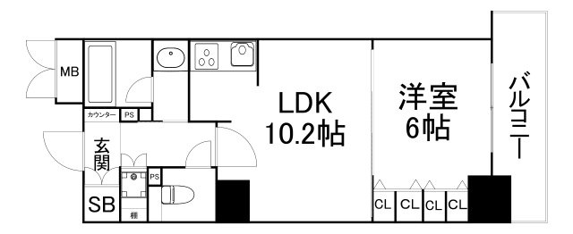 【間取り】 | ロイヤルタワー大阪谷町