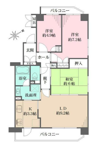 フィオーレ深川の間取り