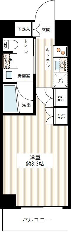 板橋区東新町１丁目の賃貸マンションの間取り