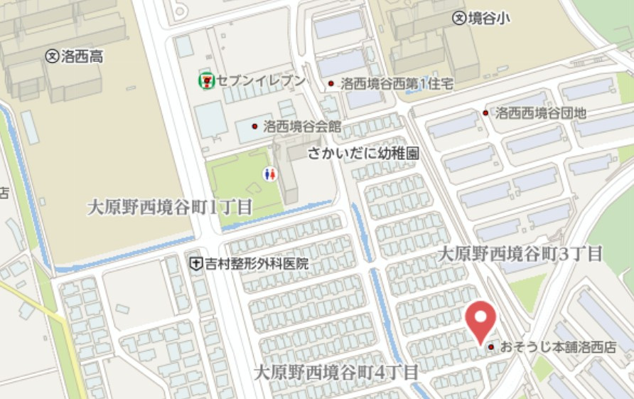 京都市西京区大原野西境谷町3丁目　新築戸建の地図