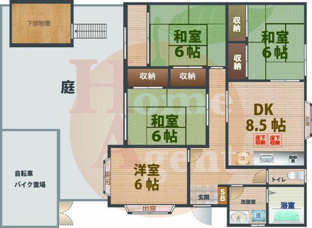 【間取り】 | 西荻窪の家 | 4DKのお部屋です。