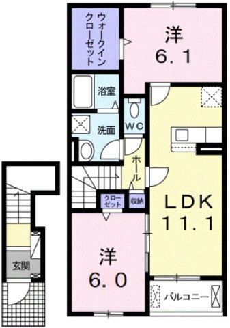 ジュネスAの間取り