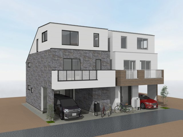 【完成予想図】 | LDK25.4帖+ファミリークロゼット+SIC+車庫付4LDKプラン(建物面積138.49平米、建物価格4480万円)
