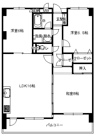 メゾンドカスカード六甲の間取り