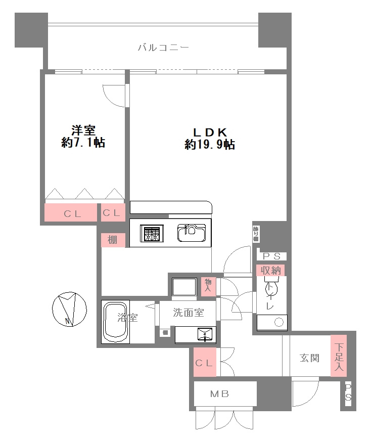 OAPレジデンスタワー 東館の間取り