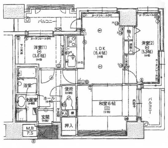 ハイネス今福東公園 二番館の間取り