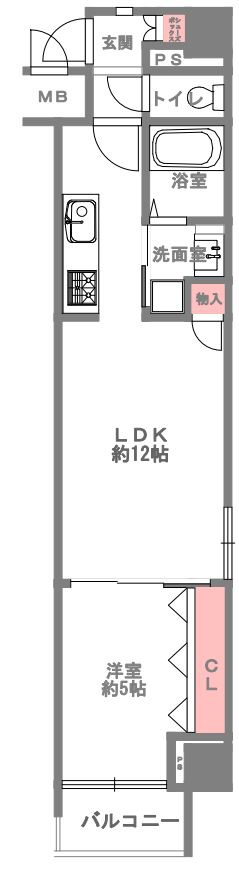 レオンコンフォート南堀江の間取り