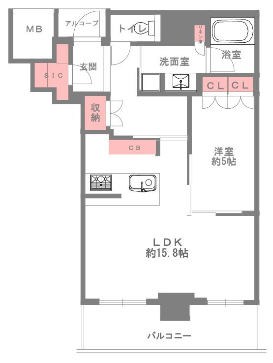 大阪ひびきの街　ザ・サンクタスタワーの間取り