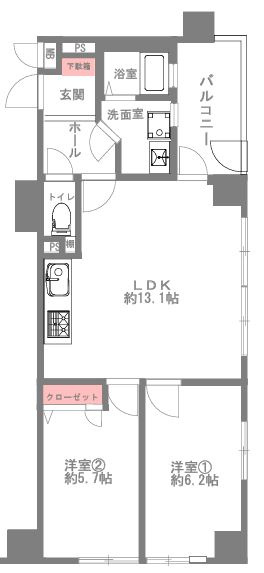 サンワシティプラザ三宮の間取り