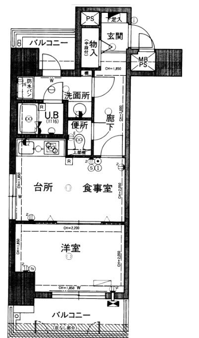 ライオンズマンション五条大宮の間取り