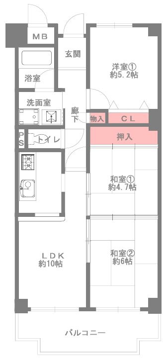 ルジェンテ・リベル六甲道の間取り