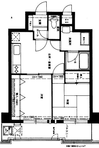 ライオンズマンション三宮東の間取り