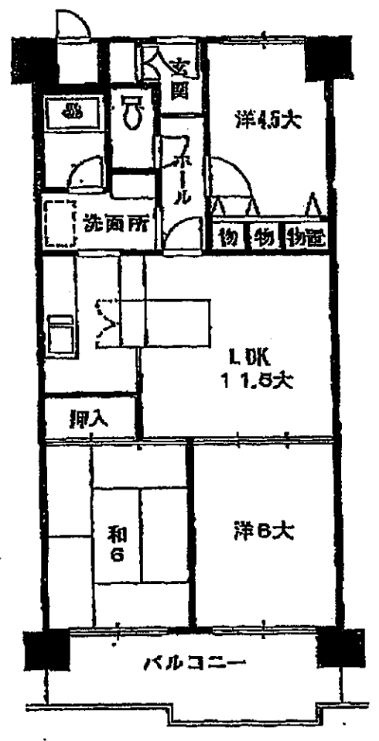 朝日プラザ松原Ⅱの間取り