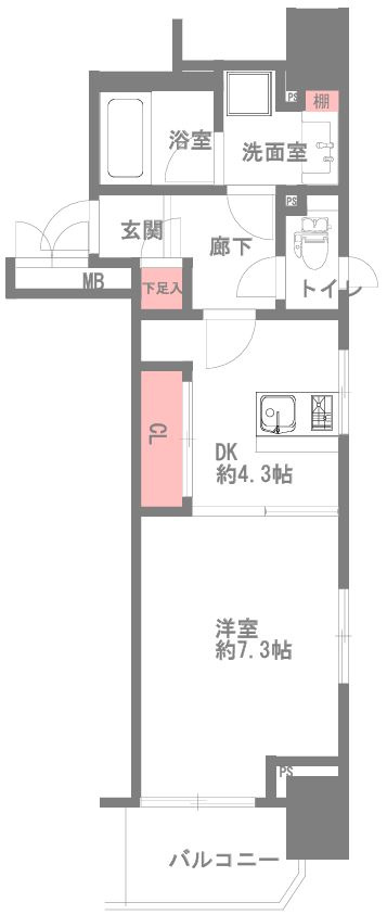 プレサンスＮＥＯ中之島公園の間取り