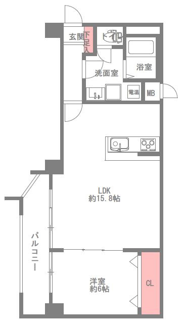 シャンボール内本町の間取り