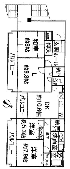 藤和ライブタウン箕面Ｅ棟の間取り