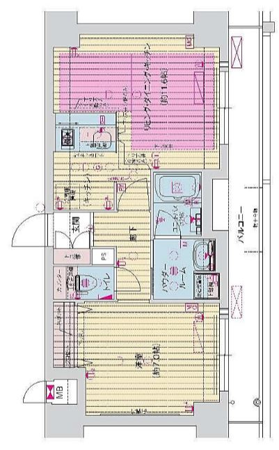 ララプレイス　ザ・京橋ステラの間取り