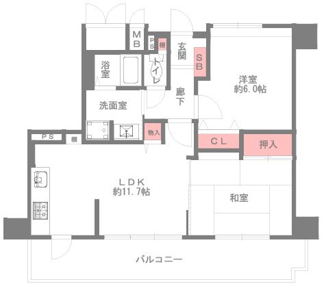 グランドメゾン三宮の間取り