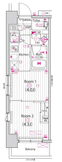 練馬区貫井２丁目の賃貸マンションの間取り