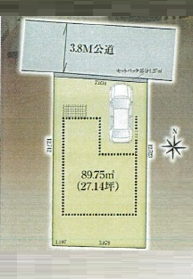 坂戸市本町売地　3期の土地図