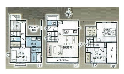 坂戸市本町売地　3期の区画図