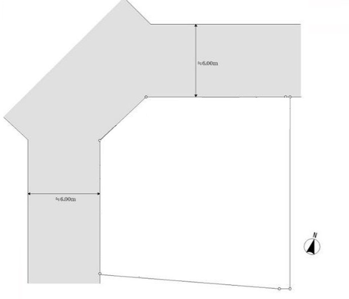 八王子市　南陽台　中古戸建ての区画図|～角地につき陽当たり・風通しも良好です～
