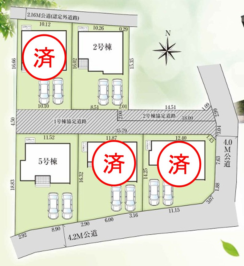 ◇泉町下川　3期　全5棟　2号棟　家族で暮らしやすい4LDK！◇の区画図|区画図です。
