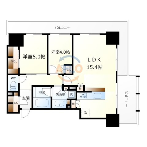 シエリアタワー大阪福島　上福島小学校区の間取り|シエリアタワー大阪福島　間取り